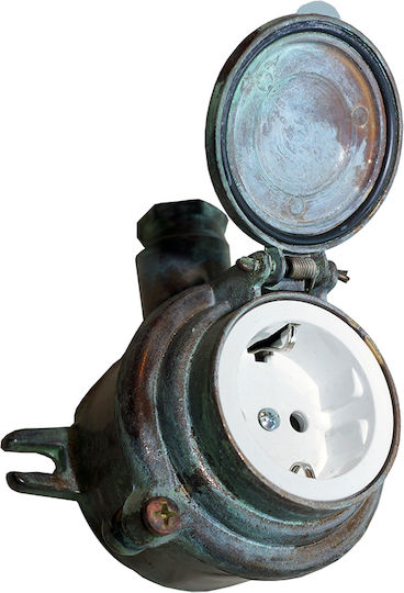 DITS Lighting Single External Power Socket with Lid Bronze