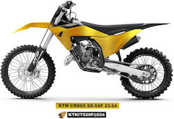 Ufo Kit Plastic Complet Apărători Furcă Amortizoare Ktm Sx 125 250 300 Tbi '23-'24 Sx-f 250 350 450 '23-'24 Culoare Aurie