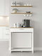 Wooden White Console L90xW25xH100cm