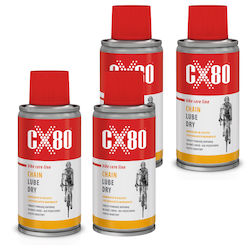Cx80 Bike Chain Lube Dry Dry Spray Lubricant Bicycle Chain 150ml X4 Cx80 Bike Chain Lube Dry Dry Spray Lubricant Bicycle Chain 150ml X4