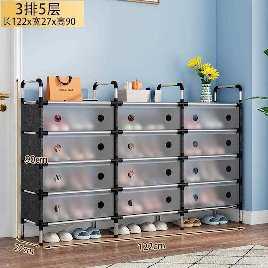 Plastic Shoe Organizer 122x27x90cm