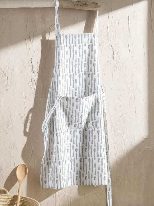 Rythmos Vintage Schürze Küche Weiß 108-106-3225