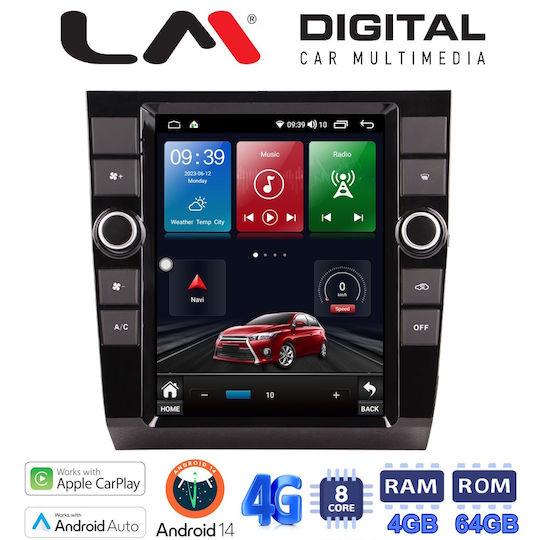 LM Digital Ηχοσύστημα Αυτοκινήτου για Audi A5 2004 > 2009 (Bluetooth/USB/WiFi/GPS/Apple-Carplay/Android-Auto) με Οθόνη Αφής 9.7"