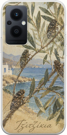 Θήκη Kalokairi Collection Τζιτζίκια Oppo Reno 8 Lite Flexible Tpu Διάφανη Σιλικόνη