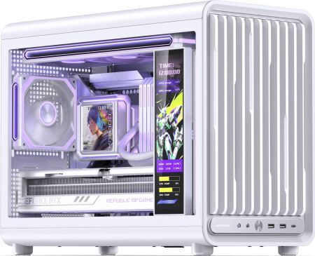 Jonsbo D33 Gaming Mini Tower Κουτί Υπολογιστή με Πλαϊνό Παράθυρο Λευκό