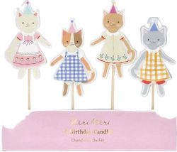 Σετ 4 Παιδικά Κεράκια Πάρτι Kitten Club Meri Meri