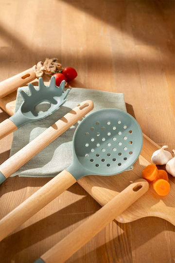 SteweHome SteweHome Bamboo Kochgeschirr-Set Für Bedienung Mit Ständer In Grün