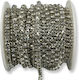 Crystal Strass Chain 4mm Silver-Plated – 1 Meter