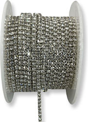 Crystal Strass Chain 3mm Silver-Plated – 1 Meter