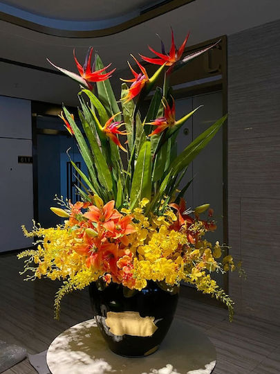 Zusammensetzung Künstliche Blumen Paradiesvogel Höhe 1,50 m