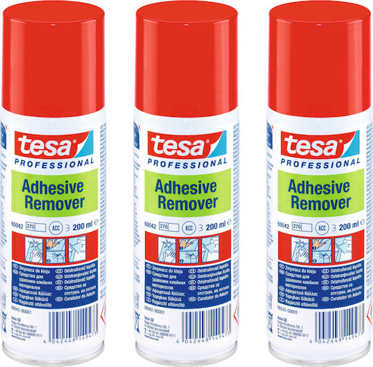 Tesa Spray Remover Removing Glue Labels Stickers Tape 200ml X3