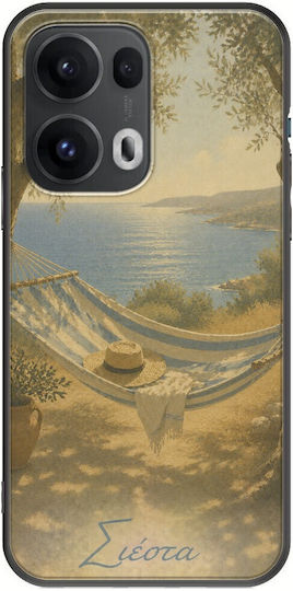 Handyhülle Kalokairi Collection Siesta Oppo Reno 13 Pro 5G Schwarze TPU Mehrfarbige Silikon