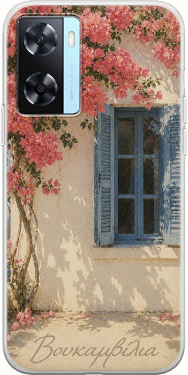 Kalokairi Collection Bougainvillea Case Oppo A77 5g Flexible TPU Transparent Silicone