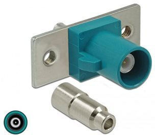Delock Fakra Z Plug Spring Pin Soldering 2 Prepunched Holes 89826