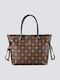Annette Large Signature Women's Shopper Bag Made of Artificial Leather in Brown