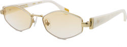 Woodys Barcelona Ochelari De Soare Albi Cu Ramă Metalică