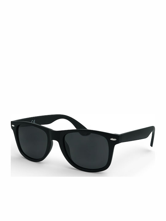 Riverio Unisex Γυαλιά Ηλίου με Μαύρο Κοκκάλινο Σκελετό και Μαύρο Φακό 2622-5