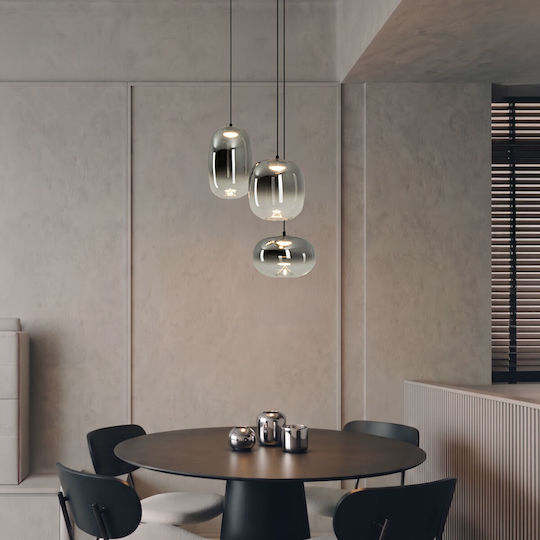Zambelis Lights Zambelis Lights Grey LED Ceiling Light with Warm White Light 34x34cm