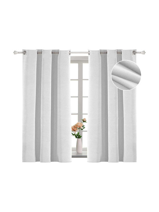 Verdunkelungsvorhänge Set mit Grommets Beige 140x260cm