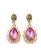 Kurt Geiger Gold Plated Earrings with Purple Stones