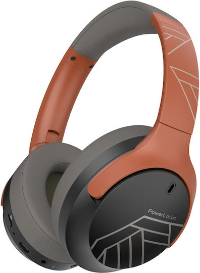 PowerLocus Boom Căști Audio Wireless Bluetooth Over Ear Portocalii