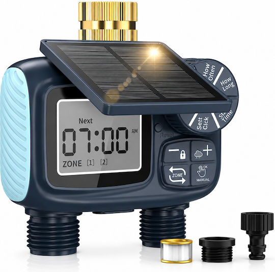 Programator Pentru Irigații De Robinet Solar Cu 2 Ieșiri