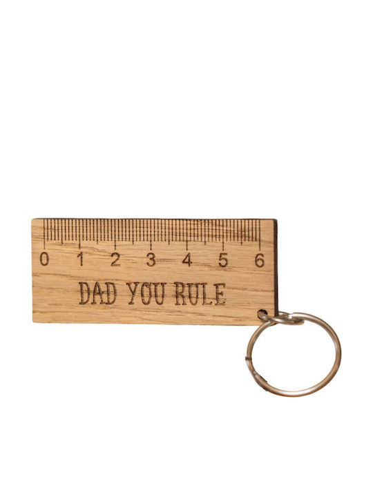 Jeenie Χειροποίητο Ξύλινο Μπρελόκ Dad You Rule