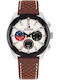 Tommy Hilfiger Hudson Men's Chronograph Battery Watch with Brown Leather Strap