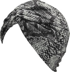Damen Turban Baumwollband Schwarz Weiß Snake Grau Hell Damen Turban Baumwollband Schwarz Weiß Snake Grau Hell