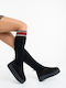 Damenstiefel mit Pelz Schwarze