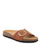 Damen Flache Sandalen Braun