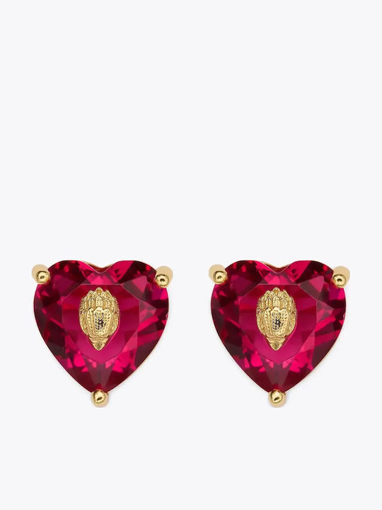 Kurt Geiger Earrings Studs Gold Plated Fuchsia Kurt Geiger Earrings Studs Gold Plated Fuchsia