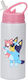 Бутилка Bluey 600ml Бяла Розова Капачка