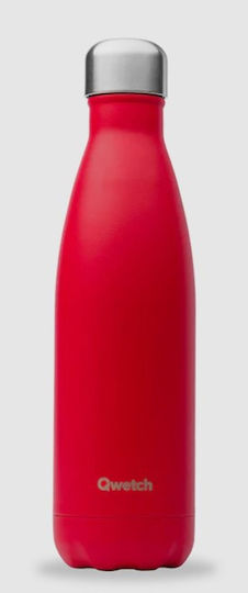 Qwetch Бутилка Термос Неръждаема Стомана Без BPA 750ml Червена
