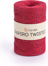 YarnArt Papiro Twisted 1310 Rotes Strickgarn 10...