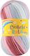 Kamgarn Cicibebe Batik Νημα Πλεξιματος Col550-53 Ροζ-γκρι-λευκο Πολυχρωμο Ακρυλικο 100gr 360mtr