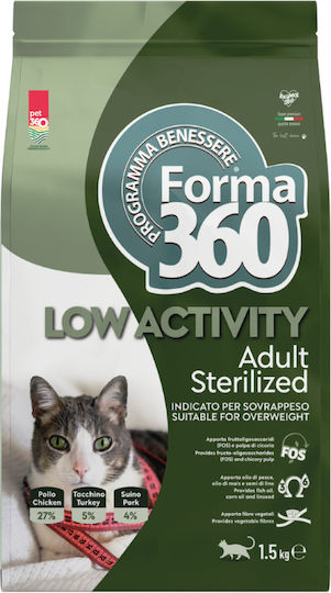 Forma 360 Hrană Uscată pentru Pisici Adulte Sterilizate cu Pui / Curcan / Carne de Porc 1.5kg