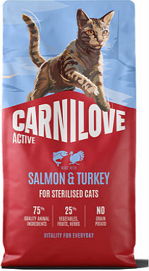Carnilove Dry Food for Neutered Cats with Salmon / Turkey 2kg