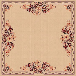 Stamped Embroidery Napkin Classic Floral Design