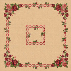 Stamped Embroidery Napkin Flowers Roses
