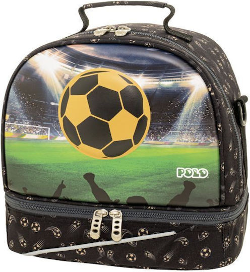 Polo Kid's Fun Ii Термо Плик За Храна 6 Литра Черен Футбол 26x15x24см