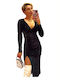 Midi Evening Black Dress