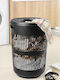 SteweHome Coș de Rufe Plastic 60l cu Capac Negru