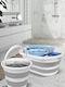 SteweHome Set Laundry Baskets Plastic Collapsible 25l 54x38.5x22.5cm Grey