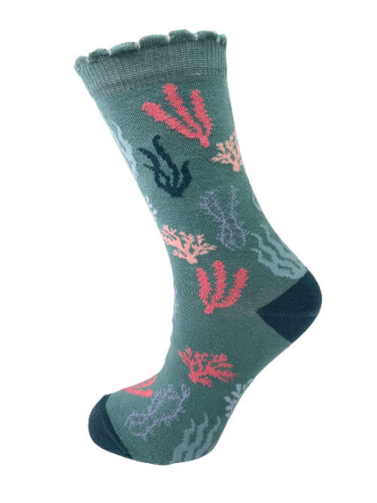 Prestige Women's Coral Mint Socks