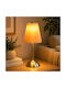 Table Lamp LED with Brown Shade and Gold Base