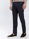 Men's Trousers Chinos Elastic in Straight Leg Style Dark Blue