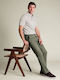Herrenhose Chino Elastisch Schlank Passform Grün