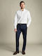 Men's Trousers Chinos Elastic Slim Fit Dark Blue