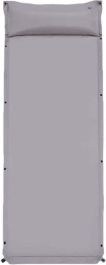 Self-Inflating Single Camping Sleeping Mat 190x65cm Grey